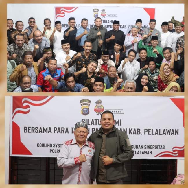 Polres Pelalawan Gelar Silaturahmi Cooling System Bersama 44 Paguyuban Menuju Pemilu Damai