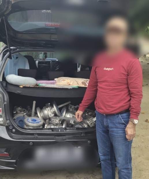 Satreskrim Polres Pelalawan dan Polsek Sekijang Tangkap Pencuri Besi Valve Milik PT RAPP