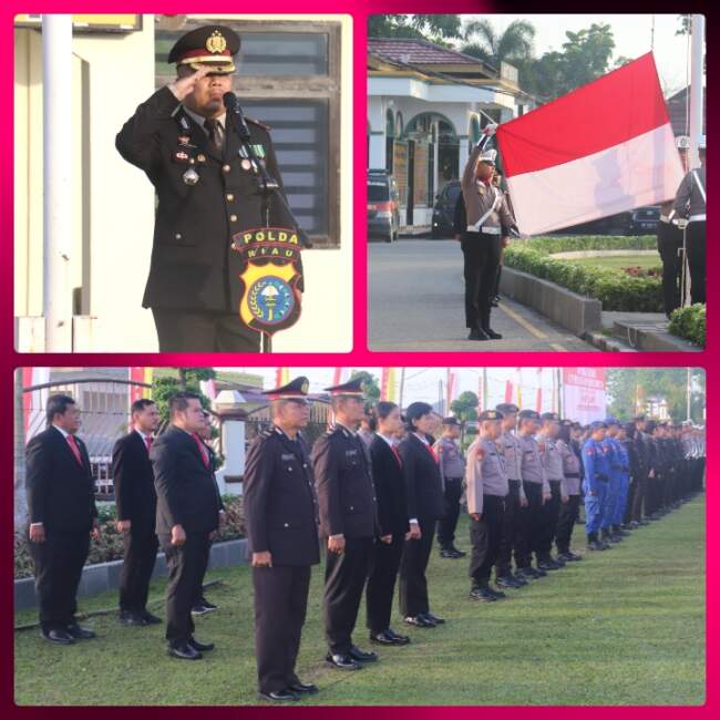 Peringati Hari Kemerdekaan RI ke-80, Wakapolres Kompol Asep Rahmat Bertindak sebagai Inspektur Upacara