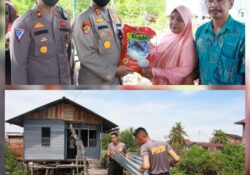 Kapolres Bengkalis Perbaiki Rumah Masyarakat “Wujud Kepedulian Polri Kepada Rakyat”