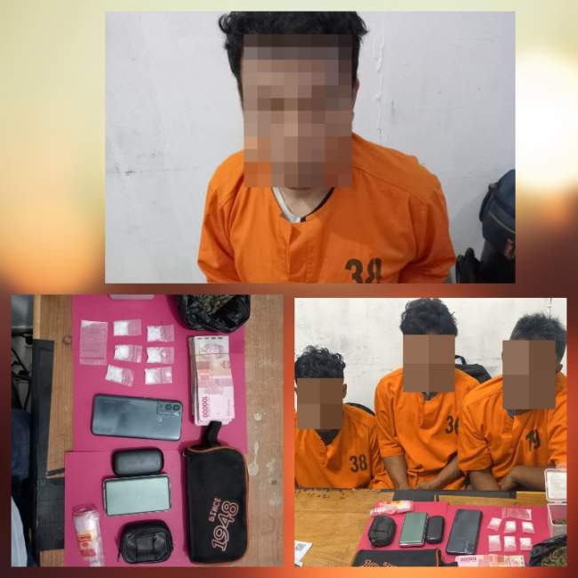Bandar dan 6 Kurir Narkoba Berhasil di Bekuk Satnarkoba Polres Pelalawan