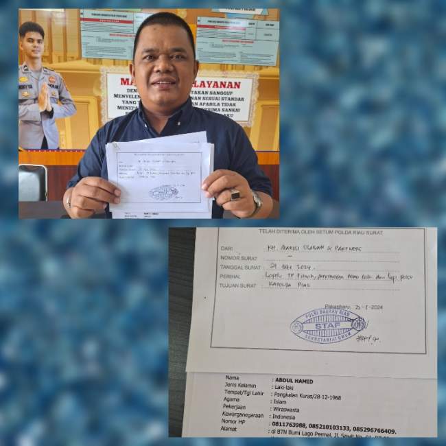 Menyebar Fitnah, Hamid Laporkan Karel ke Polda Riau Maruli SH: Karel Bisa Dituntut 4 Tahun Penjara