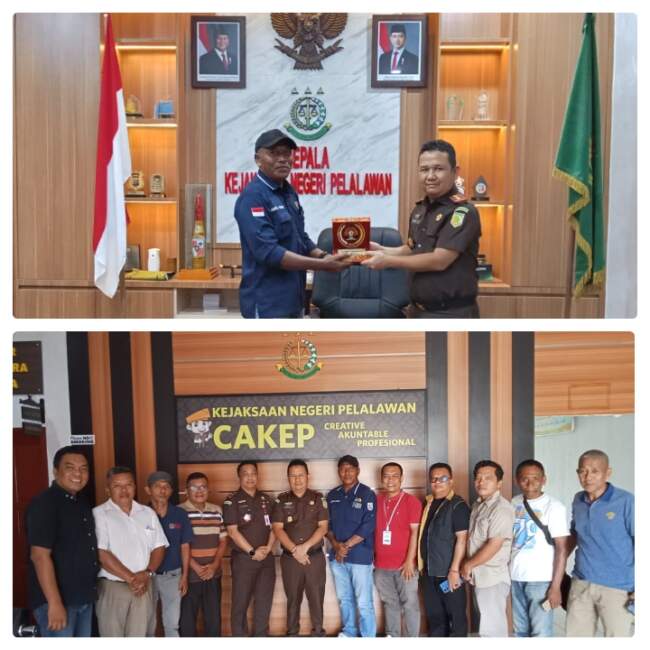 Pengurus PWI Pelalawan Jalin Silaturahmi ke Kajari Pelalawan Siswanto SH.MH yang Baru Bertugas