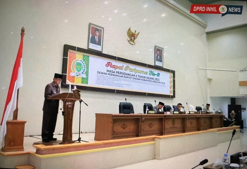 Bupati Inhil Drs. H. Muhammad Wardan, MP Menyampaikan Pidato nya