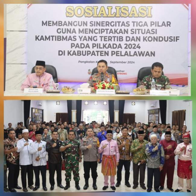 Sinergitas Tiga Pilar, Kapolres Pelalawan AKBP Afrizal Asri Gelar Sosialisasi 