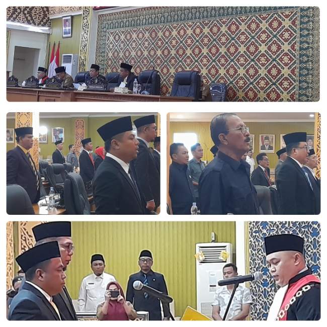 DPRD Pelalawan Resmi Lantik Dua Pimpinan Defenitif Masa Jabatan 2024-2029