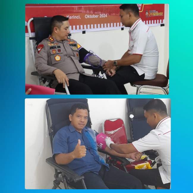 Peringati HUT Humas Polri ke -73, Polres Pelalawan Gelar Aksi Donor Darah