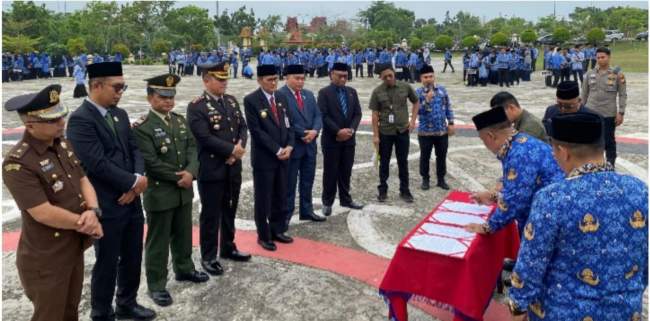 Pjs. Bupati Pelalawan Tegaskan Netralitas ASN dalam Peringatan Hari Kesaktian Pancasila 2024