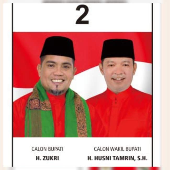 Zukri-Tamrin Unggul di Pilkada Pelalawan 2024