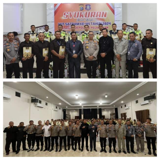 Peringati HUT Satuan Pengamanan ke 44 , Polres Pelalawan Gelar Syukuran dan Pemotongan Tumpeng