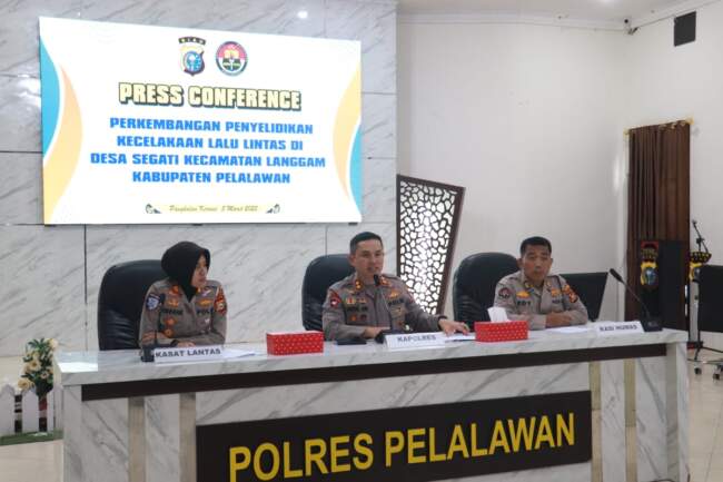 Polres Pelalawan SP3 kan Kecelakaan Lalu Lintas Tunggal di Desa Segati