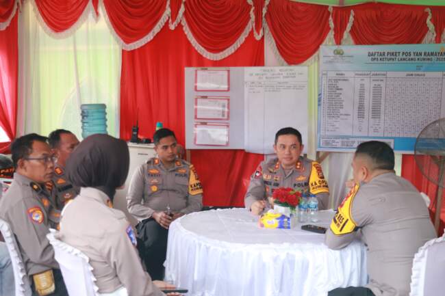 Kapolres Pelalawan Pastikan Personil Tetap Siaga di Pos PAM