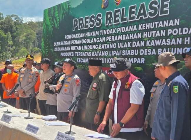 Dirkrimsus Polda Riau Berhasil Mengungkap Praktek Perambahan Kawasan Hutan di Kampar