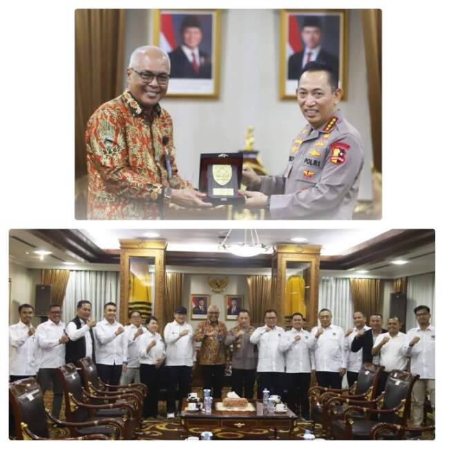 Kapolri Jenderal Polisi Drs. Listyo Sigit Prabowo, M.Si Menerima Kunjungan Akhmad Munir Ketua PWI Pusat